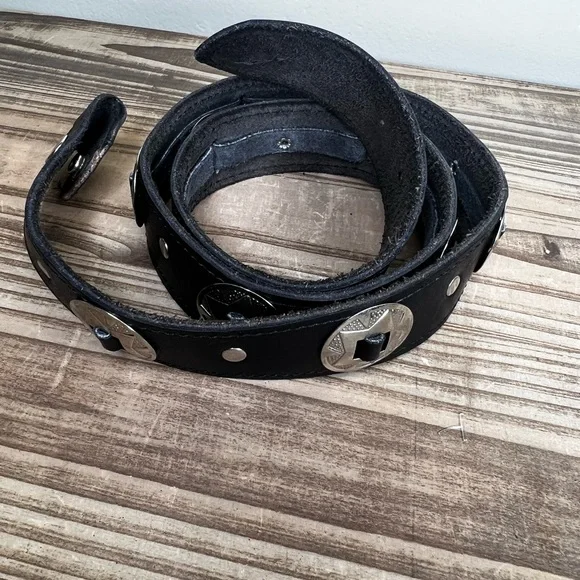 Black Concho Belt 38 men’s unisex western - Picture 2 of 6